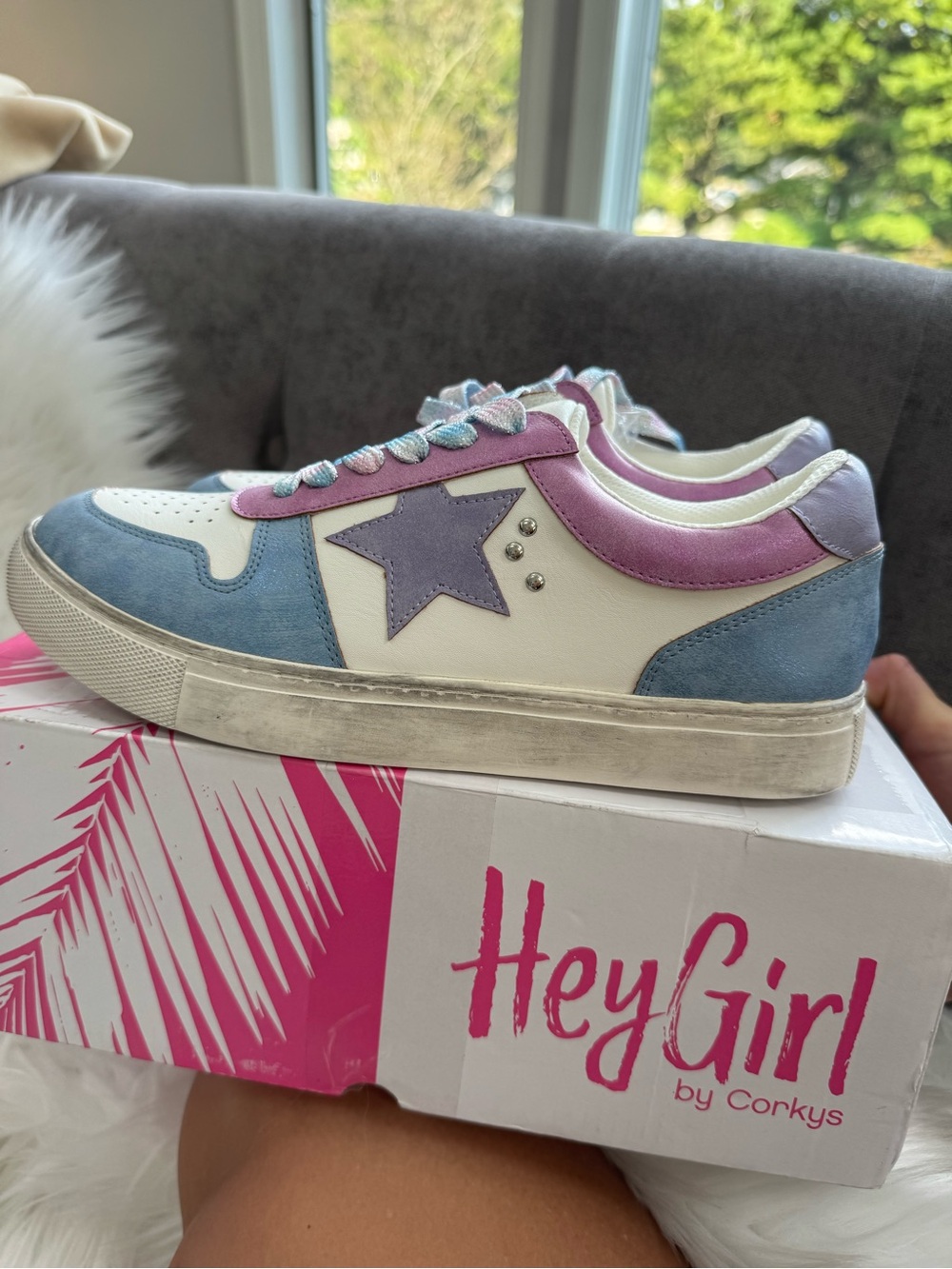 Corkys Constellation Pastel Sneakers NWT Size 9 (fit like a 10)
